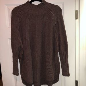 Free People plum chunky knit oversized sweater